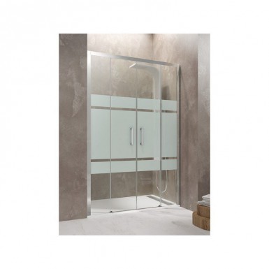 Paroi de douche double coulissante TETHYS SPAZIO SATIN 150 cm