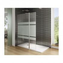 Paroi fixe SCREEN SATIN 95 cm avec verre mobile 25 cm