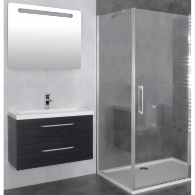 Paroi de douche d'angle porte battante HELIA B 70 x 55 cm