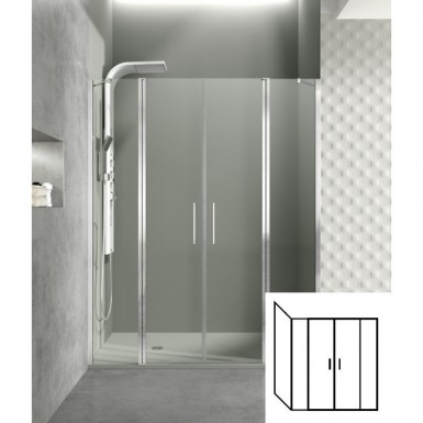 Paroi de douche d'angle portes battantes HELIA G 70 x 190 cm