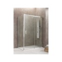 Paroi de douche d'angle TETHYS SATIN accès sur coté 80 x 100 cm