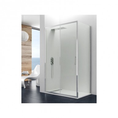 Paroi de douche d'angle THEIA accès sur coté 80 x 100 cm