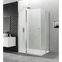 Paroi de douche d'angle portes battantes HELIA H 70 x 70 cm