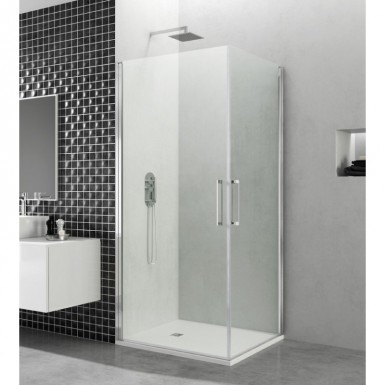 Paroi de douche d'angle portes battantes HELIA K 55 x 45 cm