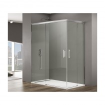 Paroi de douche d'angle RHEA accès sur angle 70 x 120 cm