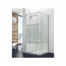 Paroi de douche d'angle THEIA SATIN accès sur angle 70 x 70 cm