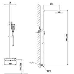 Colonne de Douche thermostatique C800